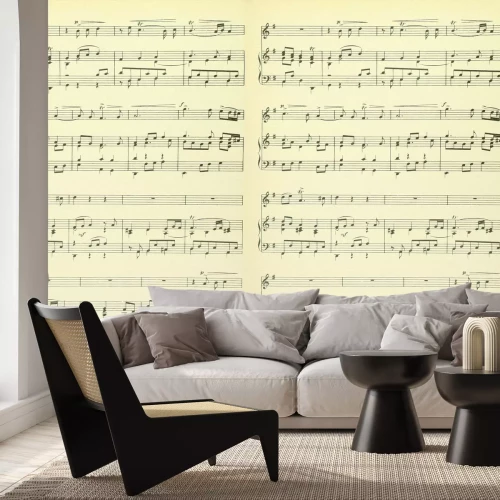 Papier peint  Une œuvre écrite en partitions