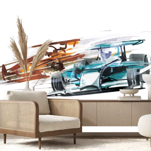 Papier peint  Voitures de sport Formule 1 peintes