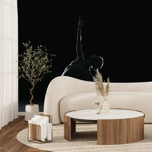 Papier peint  Photo en noir et blanc d'une gymnaste