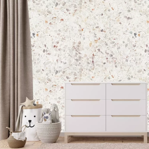 Papier peint  Motif en pierre sur fond beige