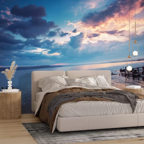 Papier peint  Nuages au-dessus du lac