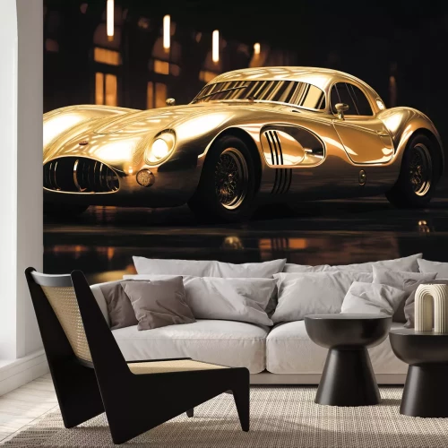 Papier peint  Voiture ancienne dans la lueur de la lumière