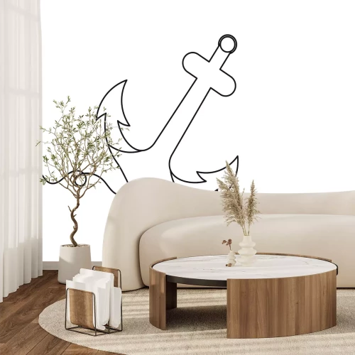 Papier peint  Croquis minimaliste d'une ancre