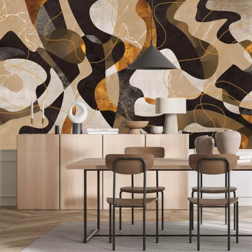 Papier peint  Ondes abstraites sur marbre