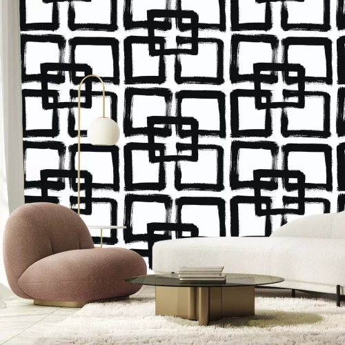 Papier peint  Motif peint en forme de carré