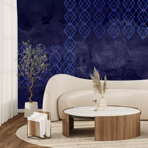 Papier peint  Motif géométrique sur béton