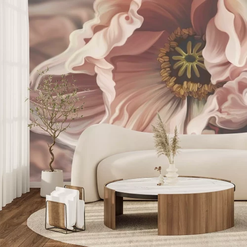 Papier peint  Vue rapprochée d'une tulipe rose