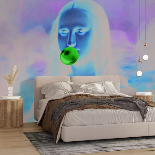 Papier peint  Mona Lisa avec chewing-gum