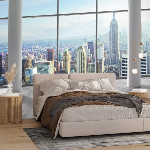 Papier peint  Vue depuis un gratte-ciel sur une grande ville