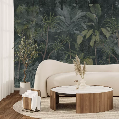 Papier peint  Végétation tropicale de palmiers dans la jungle