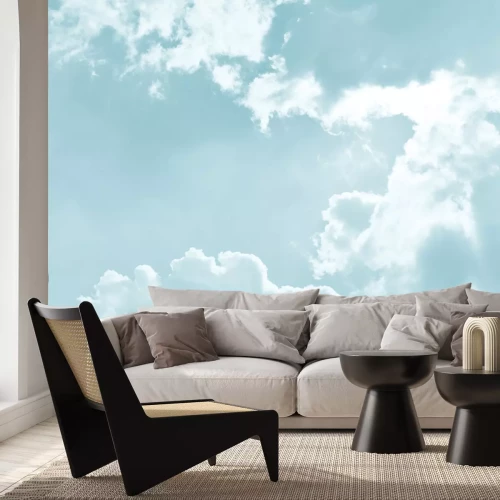 Papier peint  Nuages blancs dans le ciel bleu