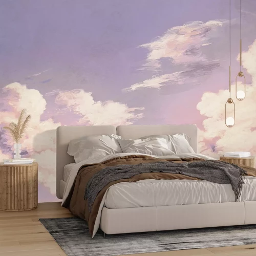 Papier peint  Ciel pastel avec des nuages délicats