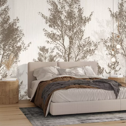 Papier peint  Arbres et plantes dans des tons bruns