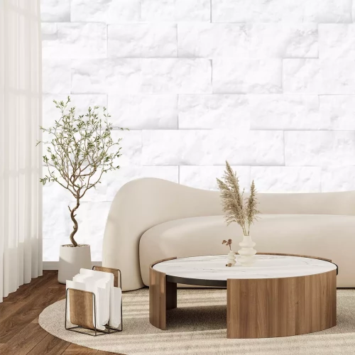 Papier peint  Cutting background marble wall rectangular, natural black white marble texture