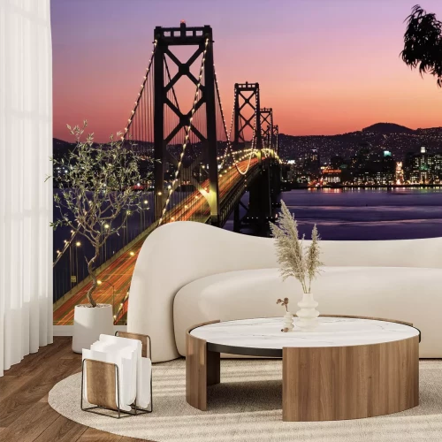 Papier peint  Golden Gate Bridge au coucher du soleil