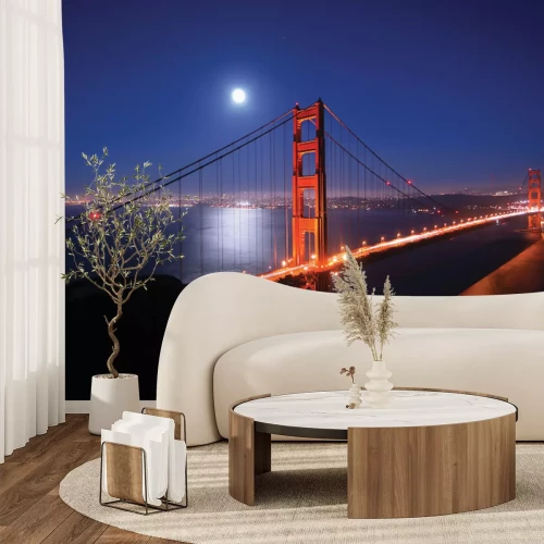 Papier peint  Paysage nocturne du pont Golden Gate