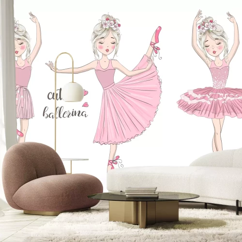 Papier peint  Danseuses de ballet motif pour enfants