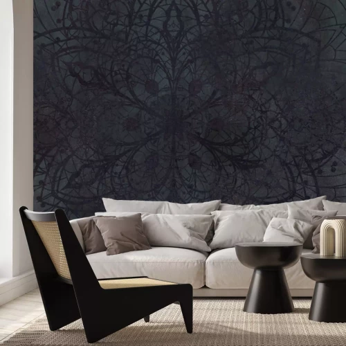 Papier peint  Lignes blanches de mandala sur fond clair