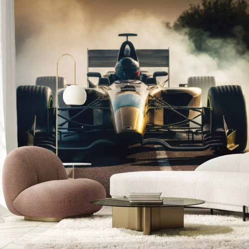Papier peint  Voiture de course moderne de Formule sur la piste
