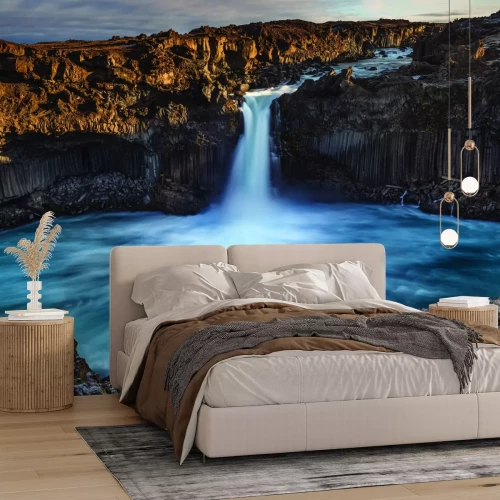 Papier peint  Grande cascade en Islande, paysage naturel