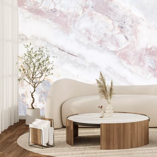 Papier peint  Texture de pierre de marbre avec des éléments roses