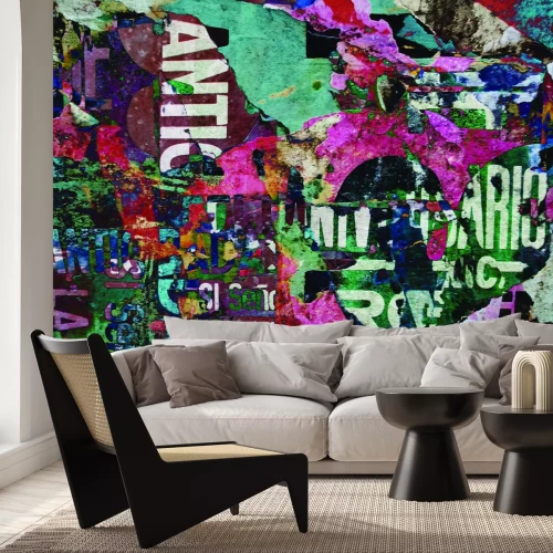 Papier peint  Motif artistique sur un mur de rue