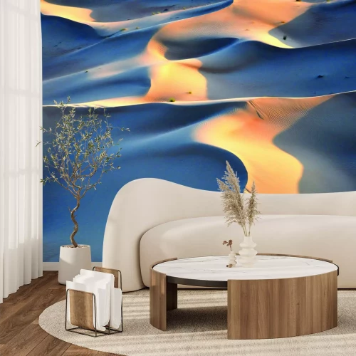 Papier peint  Sable du désert avec des rayons de soleil