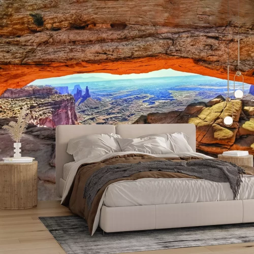 Papier peint  Falaises rocheuses avec vue sur le désert