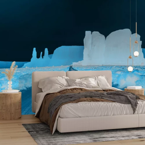 Papier peint  Oute sablonneuse dans le désert parmi les rochers