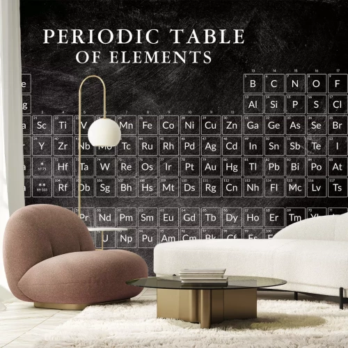 Papier peint  Tableau des éléments sur fond noir