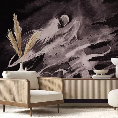 Papier peint  Couple dansant dans une peinture floue