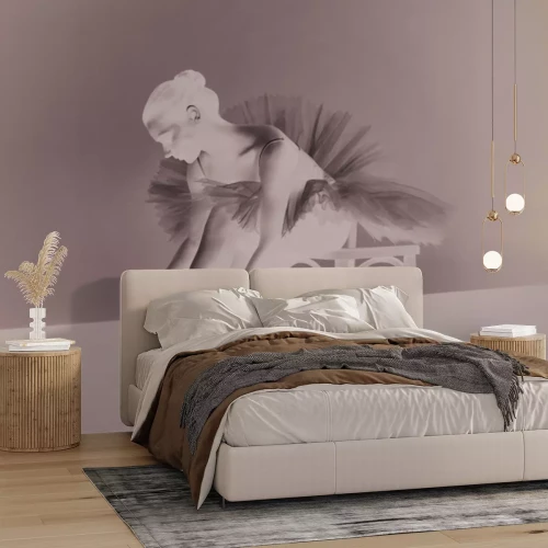 Papier peint  Photo monochromatique d'une ballerine