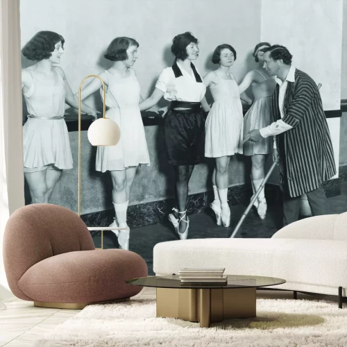 Papier peint  École de ballet de style rétro