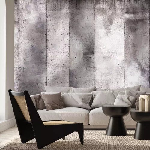 Papier peint  Mur en béton composé de blocs gris