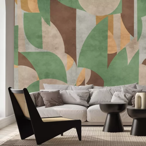 Papier peint  Formes géométriques abstraites de style moderne avec texture