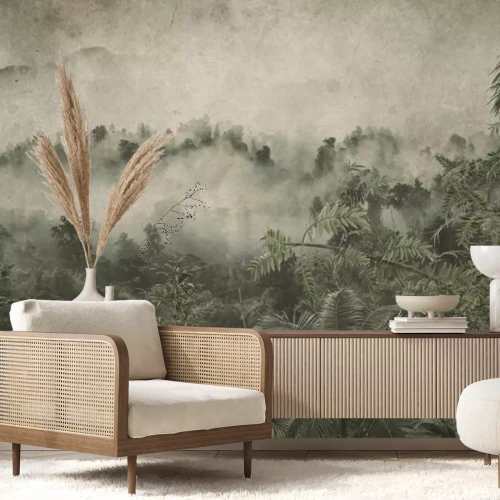 Papier peint  Giungla tropicale nella nebbia