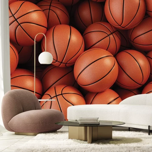Papier peint  Ballons de basket oranges