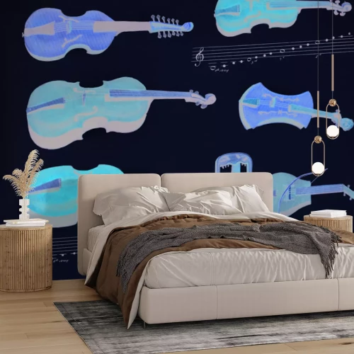Papier peint  Violons et violoncelles historiques