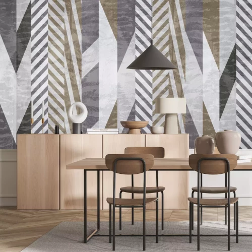 Papier peint  Motif abstrait à rayures