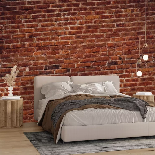 Papier peint  Mur de briques rouges