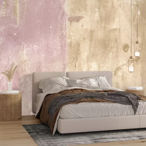 Papier peint  Mur en béton beige clair
