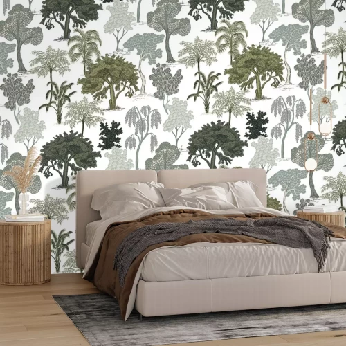 Papier peint  Arbres sauvages dans la jungle tropicale