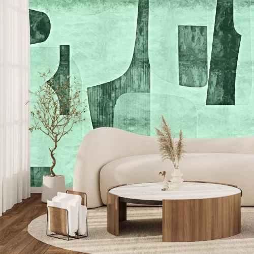 Papier peint  Formes de graffiti en couleurs vertes