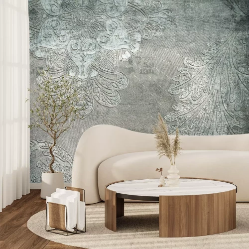 Papier peint  Motif rustique sur un mur en béton