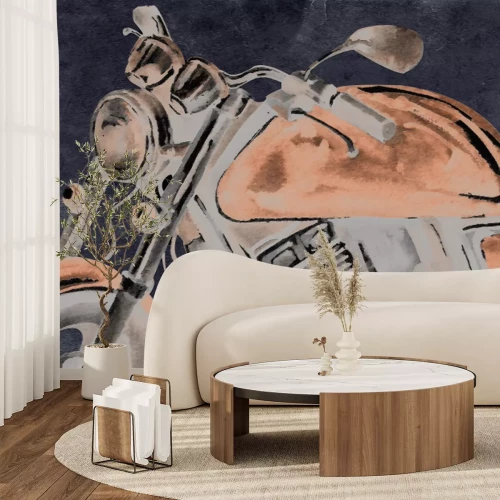 Papier peint  Moto Harley rétro