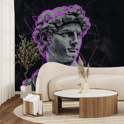 Papier peint  Sculpture d'un dieu grec en style Pop Art