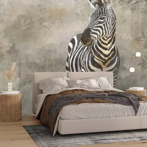 Papier peint  Zèbre dans les paysages végétaux