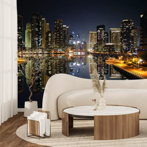 Papier peint  Grands immeubles la nuit