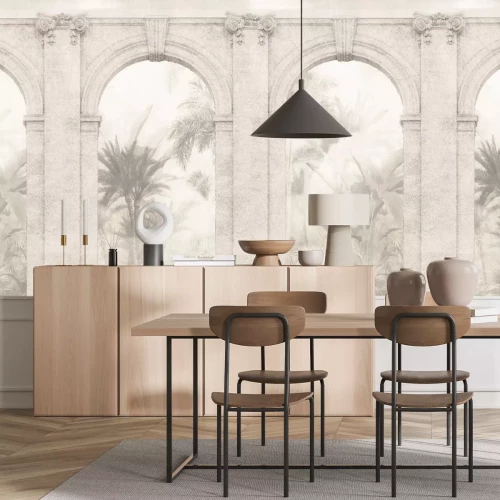 Papier peint  Arches décoratives parmi la végétation tropicale