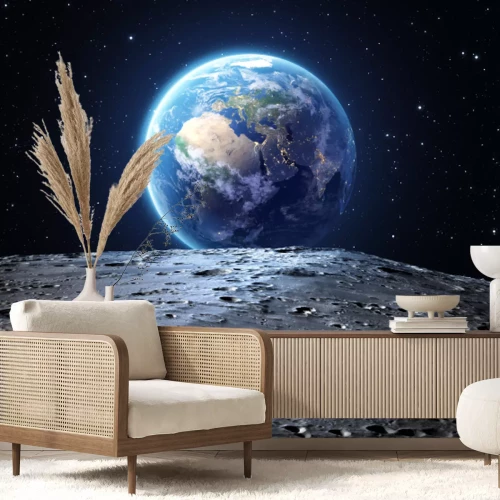Papier peint  Paysage cosmique avec vue sur la Terre